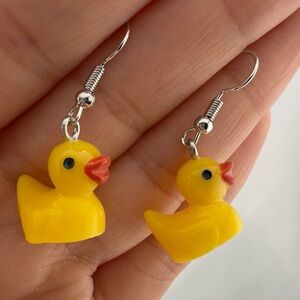 New!!! Fashion Yellow Duck Earrings - Fun Kawaii Dangle